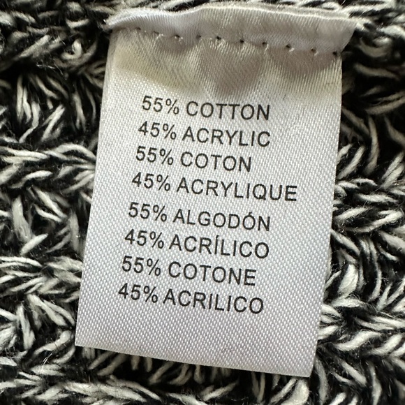 NWT Miracle Sweater black and white hooded cardigan - size M/L - Picture 9 of 10